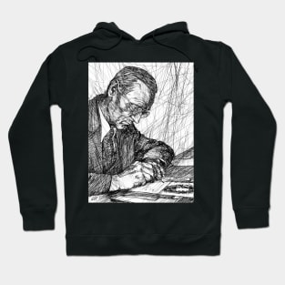 HERMANN HESSE ink portrait .2 Hoodie